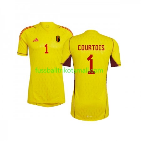 Fußballtrikots Belgien Courtois 1 Torwart FIFA WM 2022 Kurzarm Auswärts-trikot kaufen